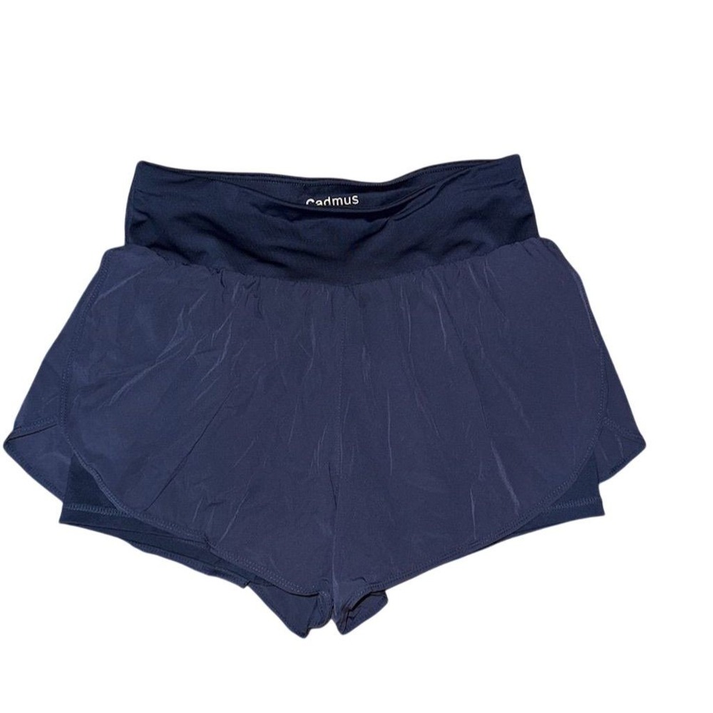 Cadmus Womens Athletic Running Shorts Navy Blue M yoga workout gym rat quick dry
